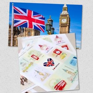 $2 LONDON STICKER STAMPS. ADORABLE. $2 WITH ANY $10 ORDER OR MORE
